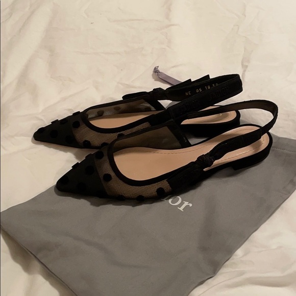 Dior mesh slingback flats size 37 - Picture 1 of 4